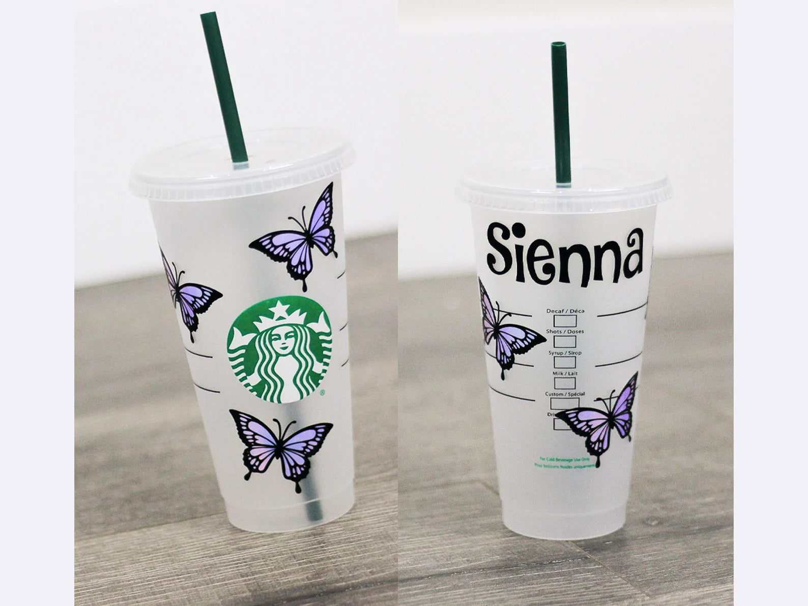 butterflies Starbucks cup