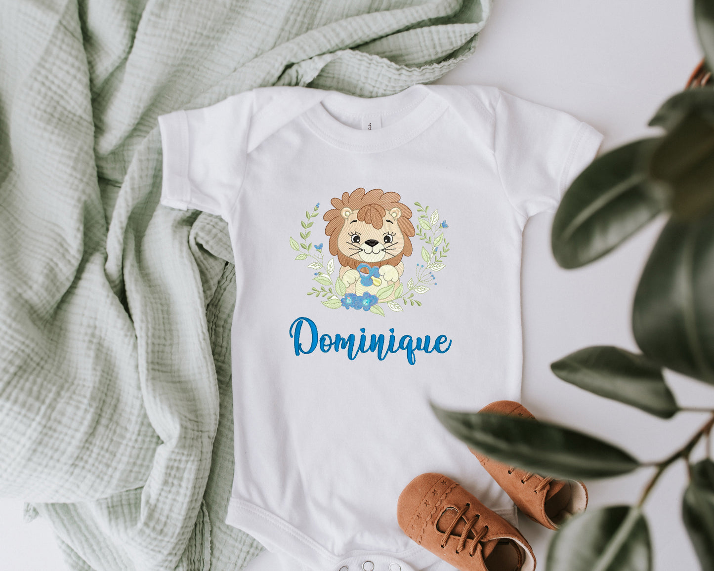 Animal Embroidered Onesie/Toddler T-Shirt