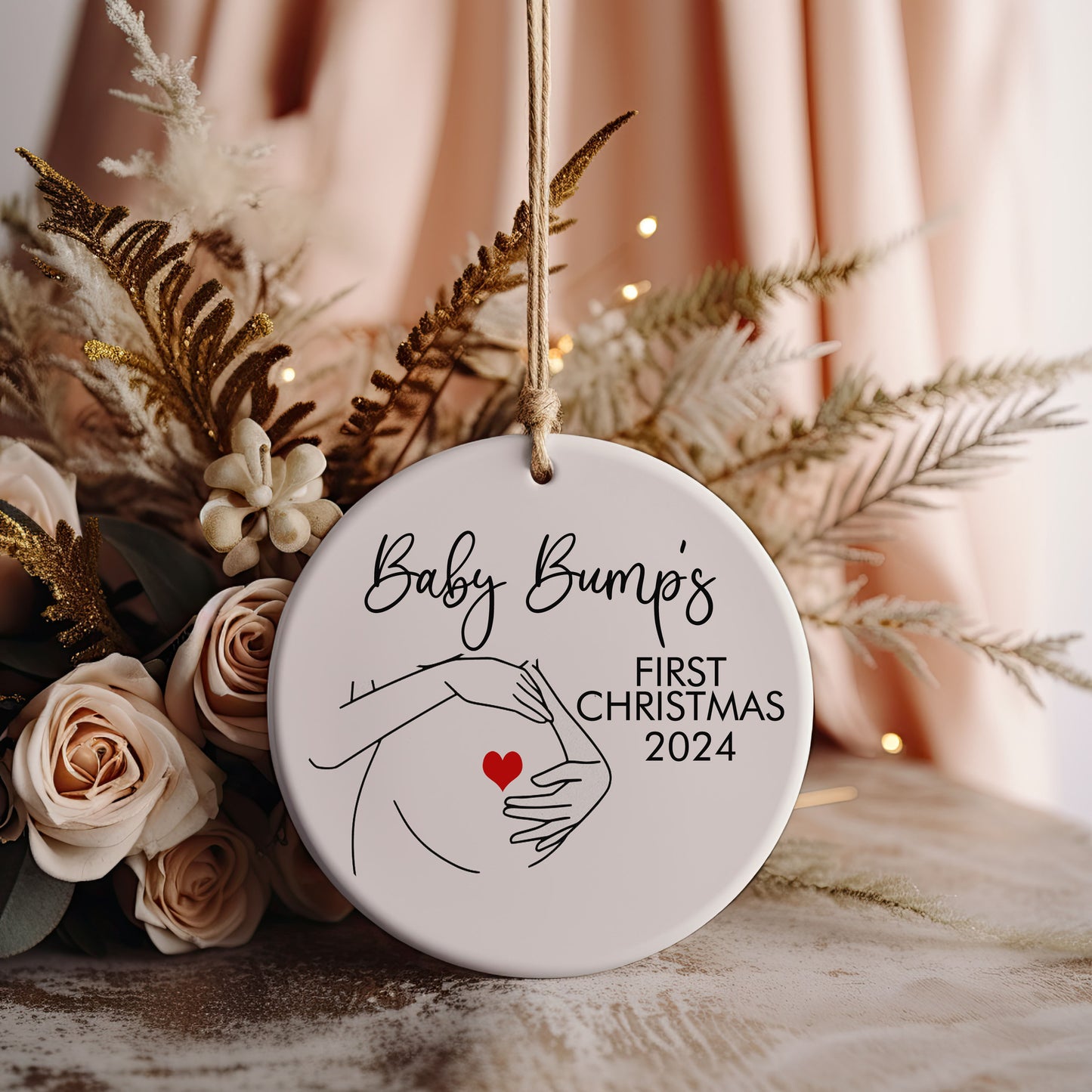 Baby Bump's First Christmas Ornament