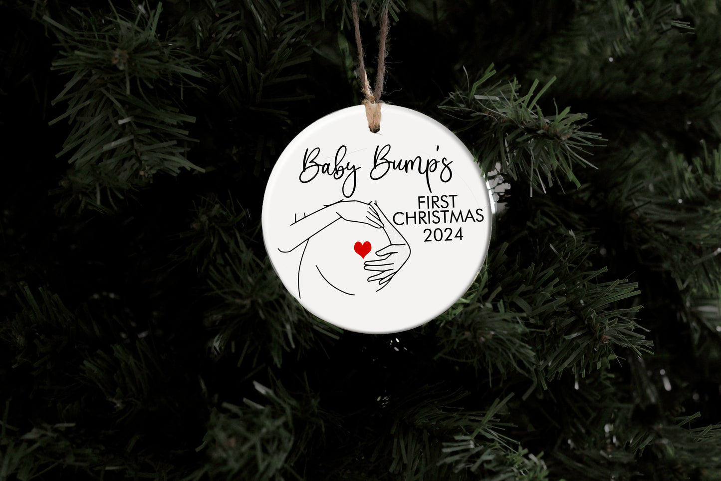 Baby Bump's First Christmas Ornament