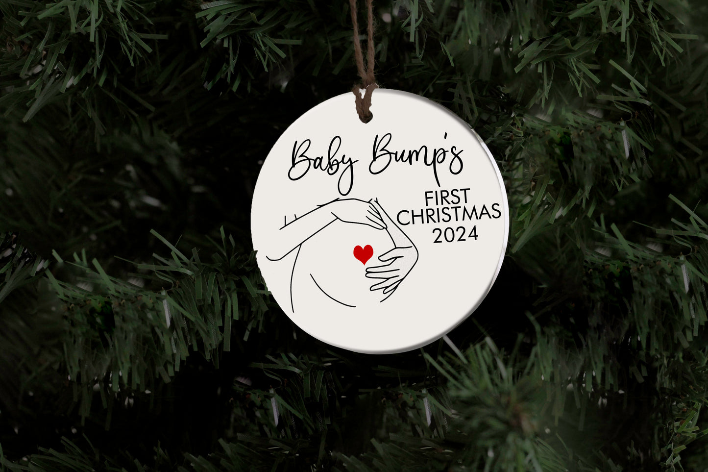 Baby Bump's First Christmas Ornament