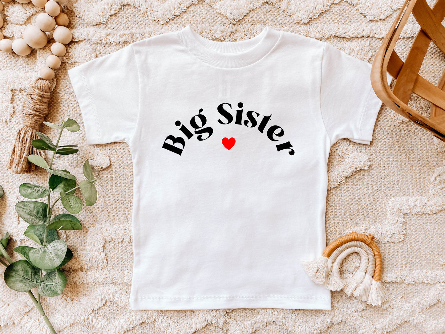 Big Sister/Brother with Heart Onesie/Toddler Shirt