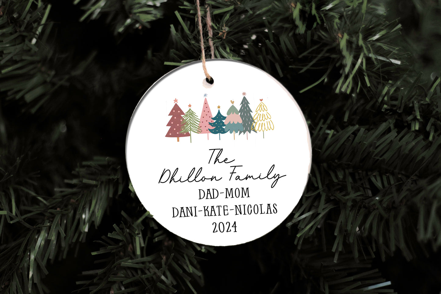 Christmas Tree Family Ornament