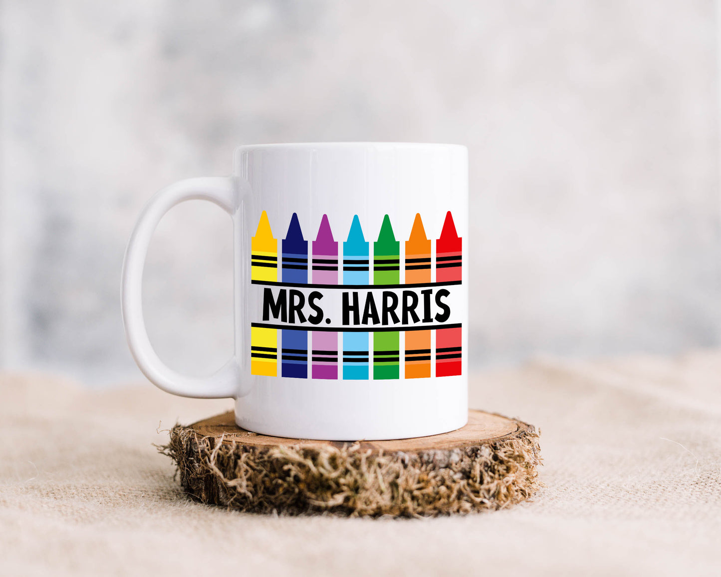 Crayon Teacher Mug