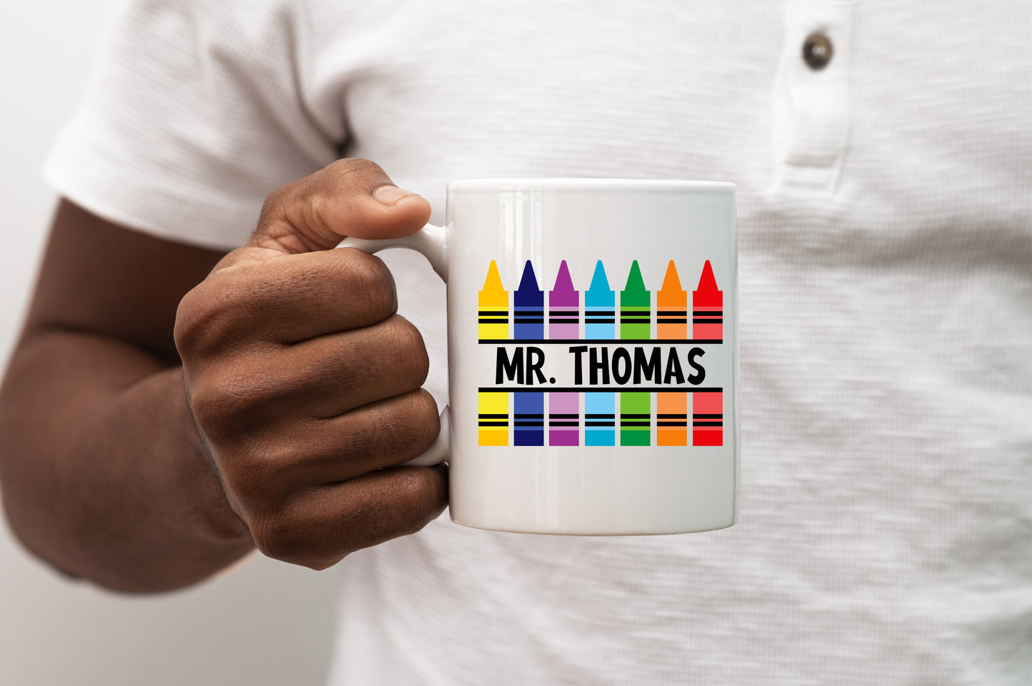 Crayon Teacher Mug