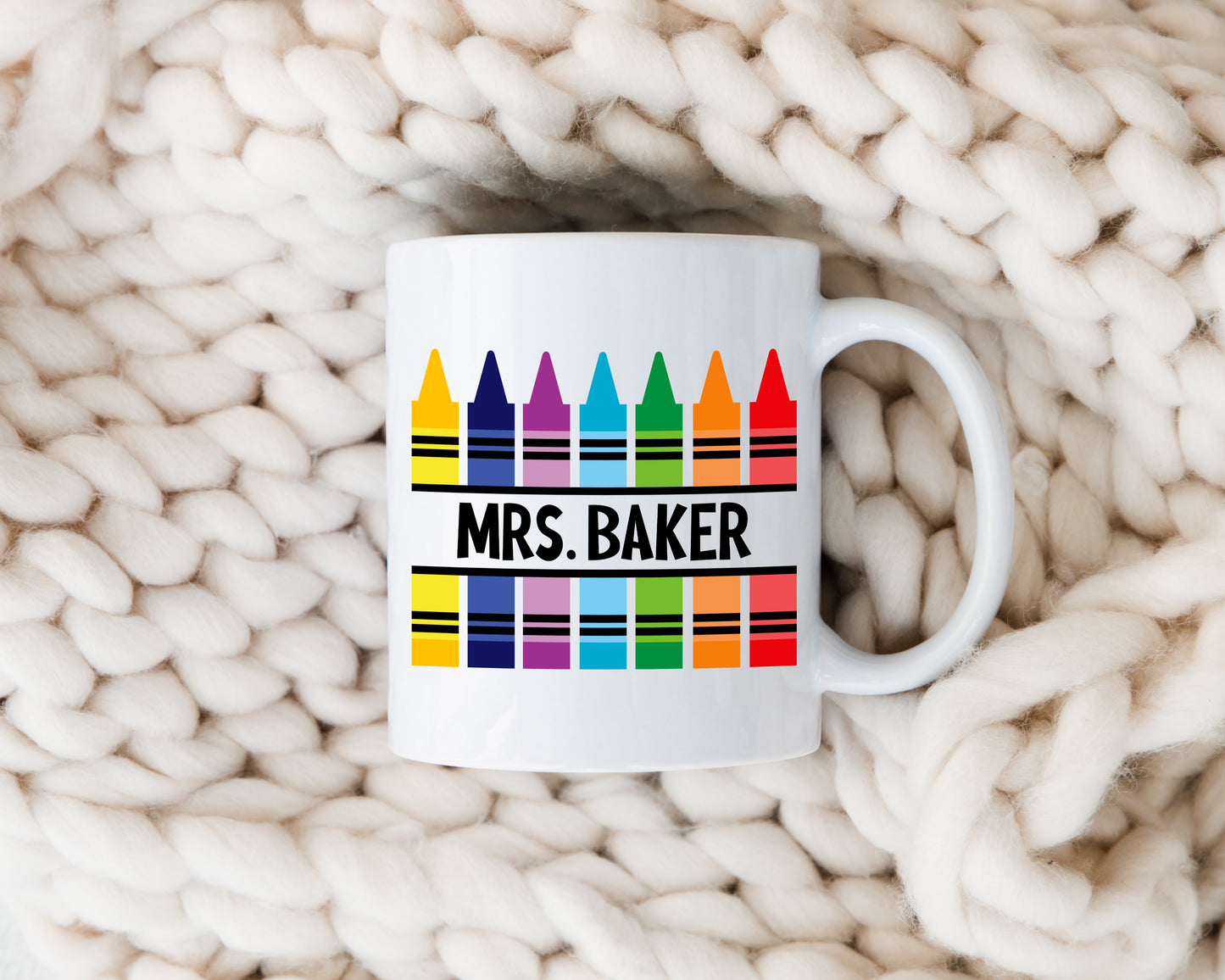 Crayon Teacher Mug