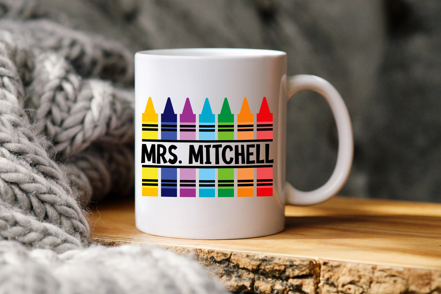 Crayon Teacher Mug