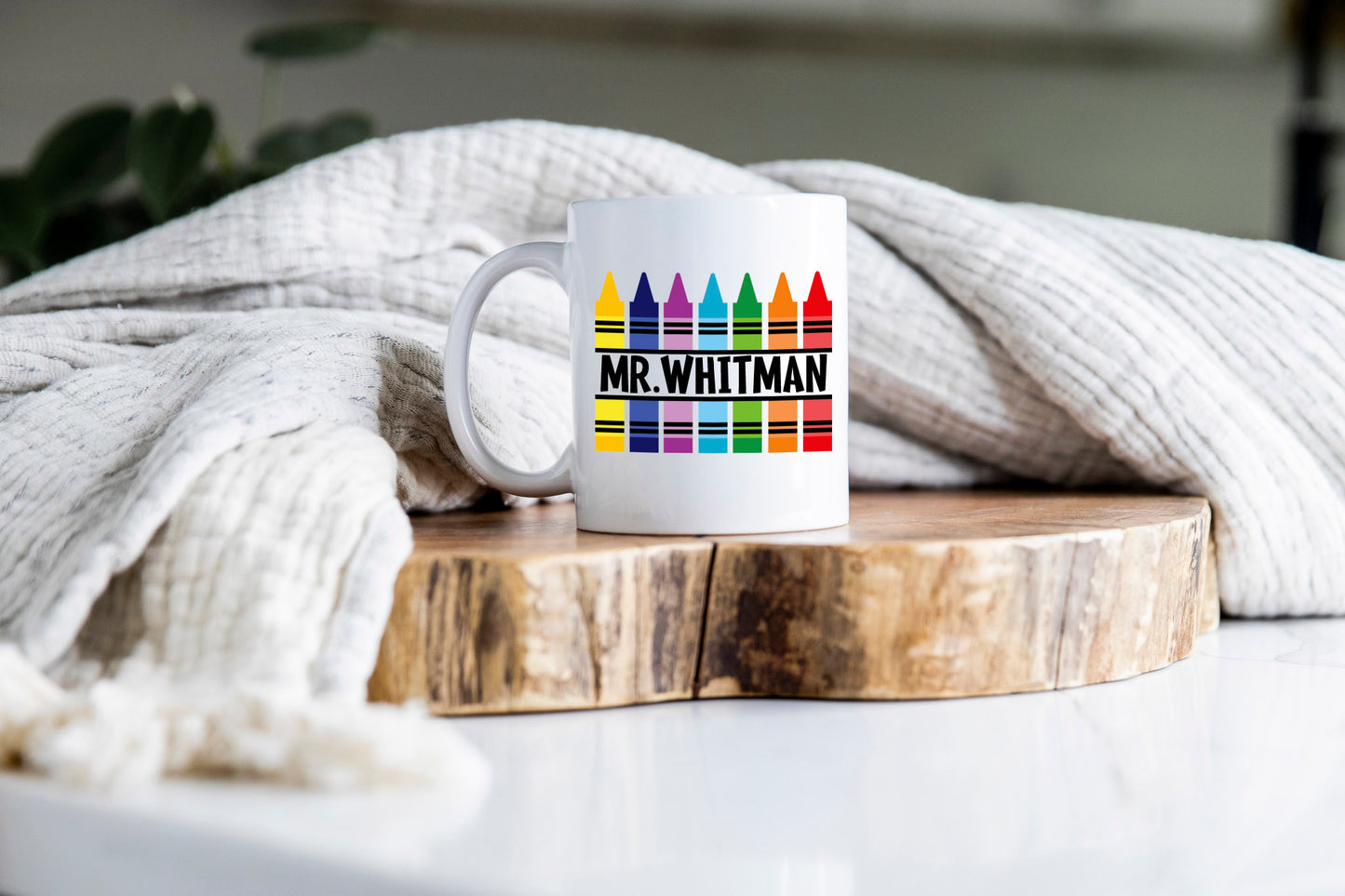 Crayon Teacher Mug