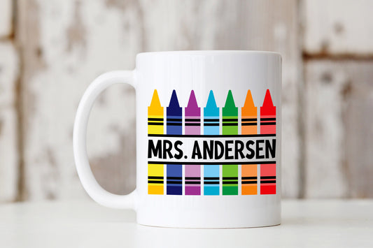 Crayon Teacher Mug