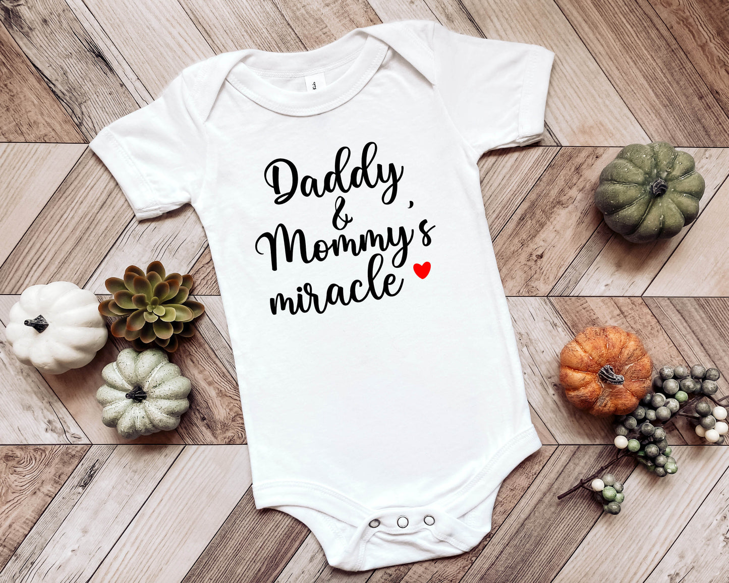 Daddy and Mommy's Miracle Onesie