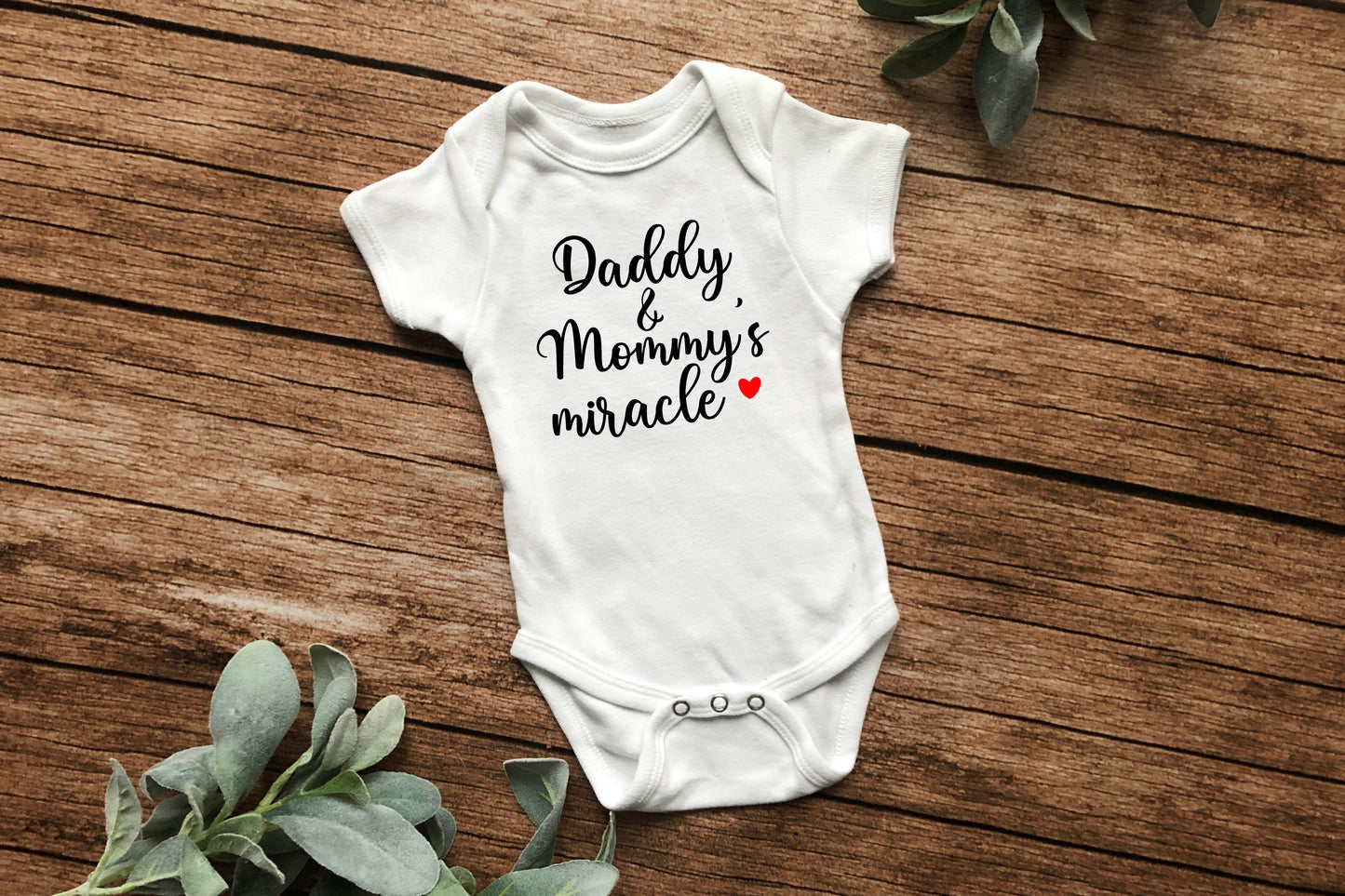 Daddy and Mommy's Miracle Onesie