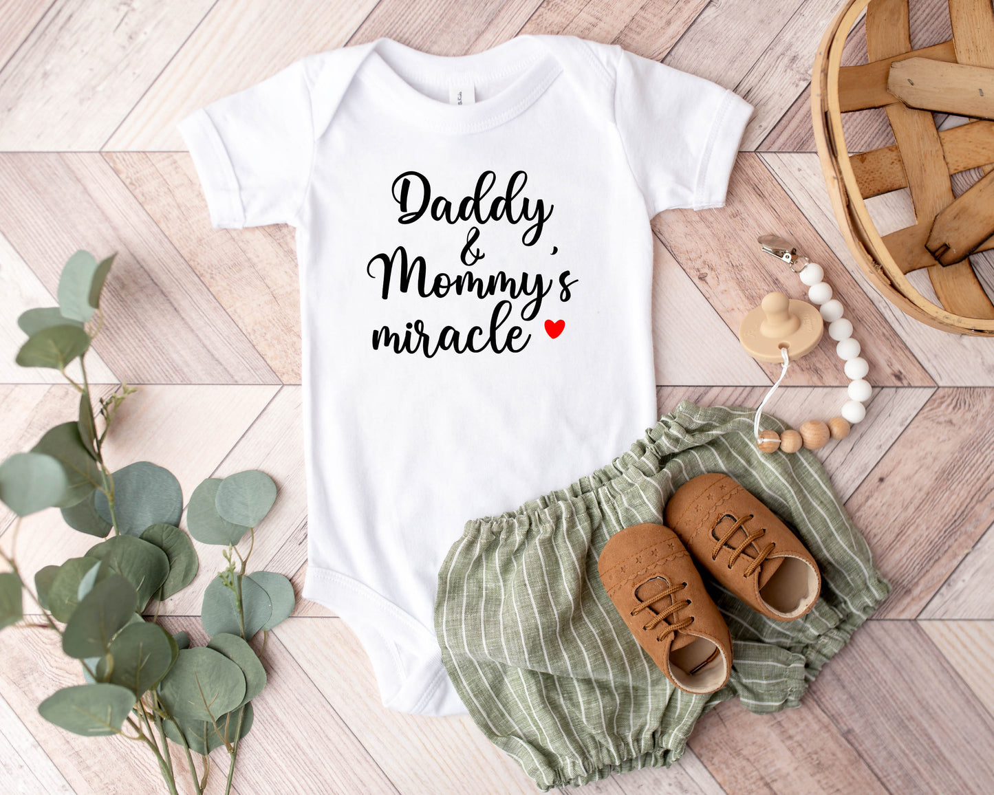 Daddy and Mommy's Miracle Onesie