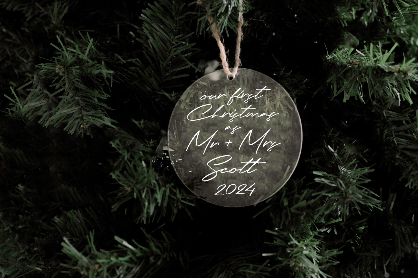 First Christmas as Mr and Mrs Acrylic Ornament