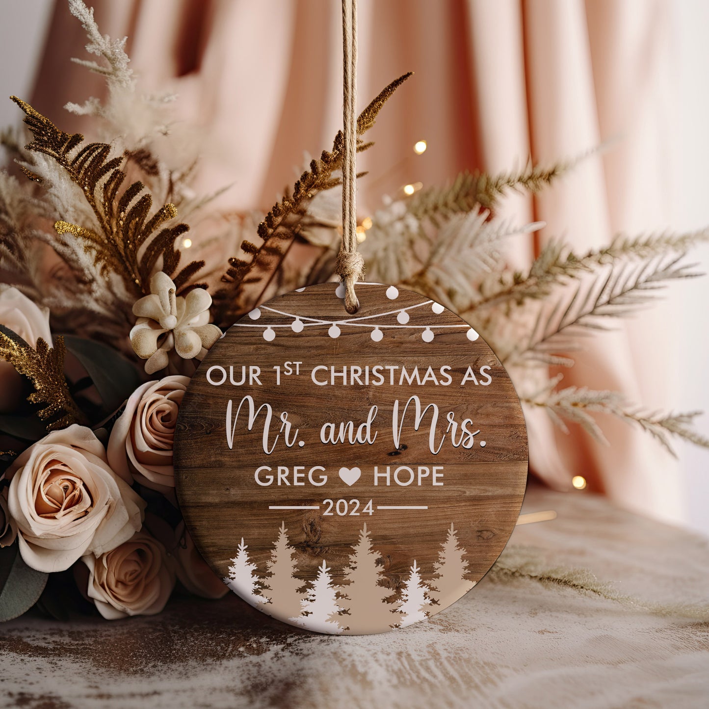 First Christmas as Mr and Mrs (Neutral) Ornament