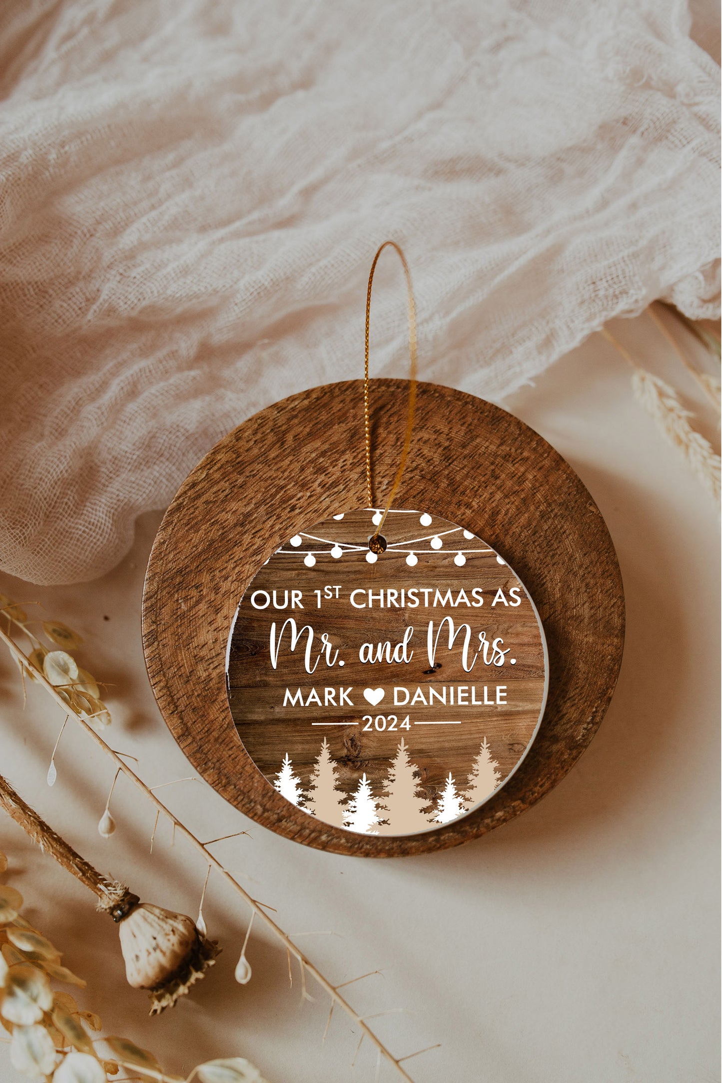 First Christmas as Mr and Mrs (Neutral) Ornament