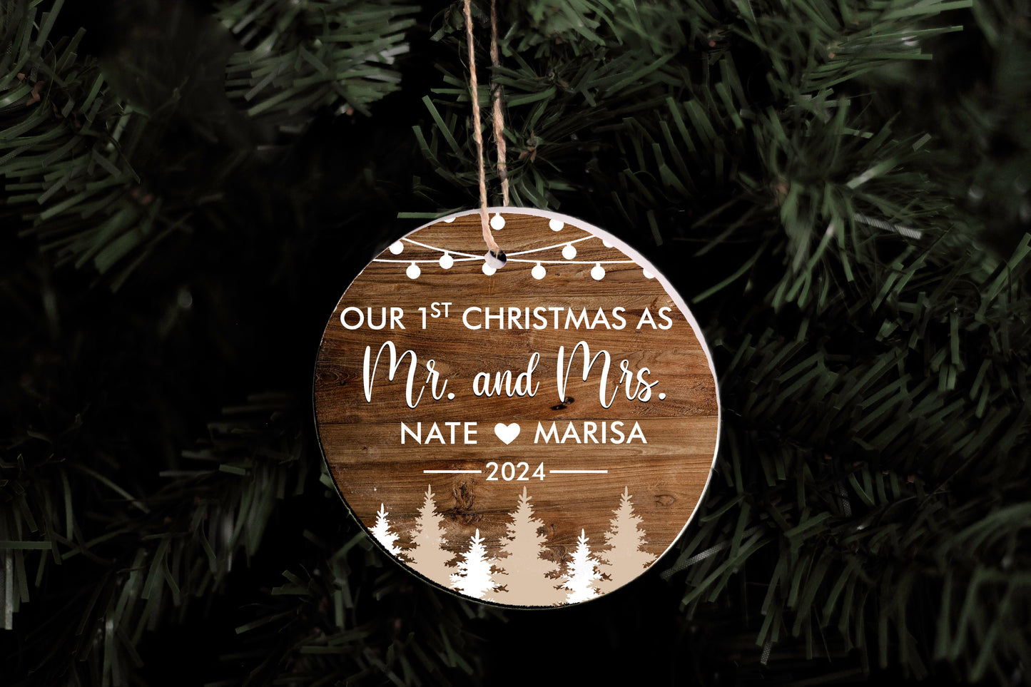 First Christmas as Mr and Mrs (Neutral) Ornament