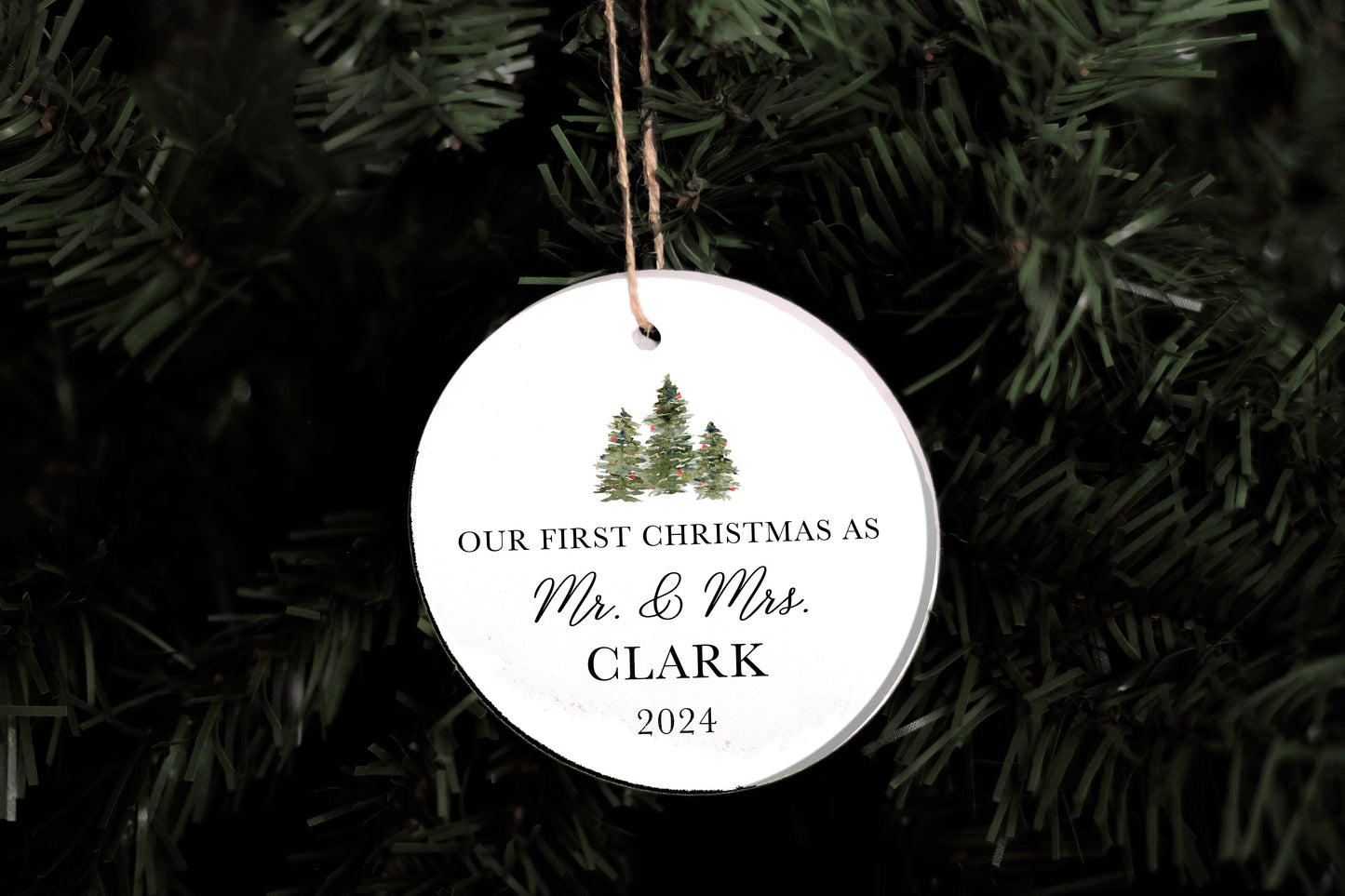 Our First Christmas as Mr and Mrs (Tree) Ornament