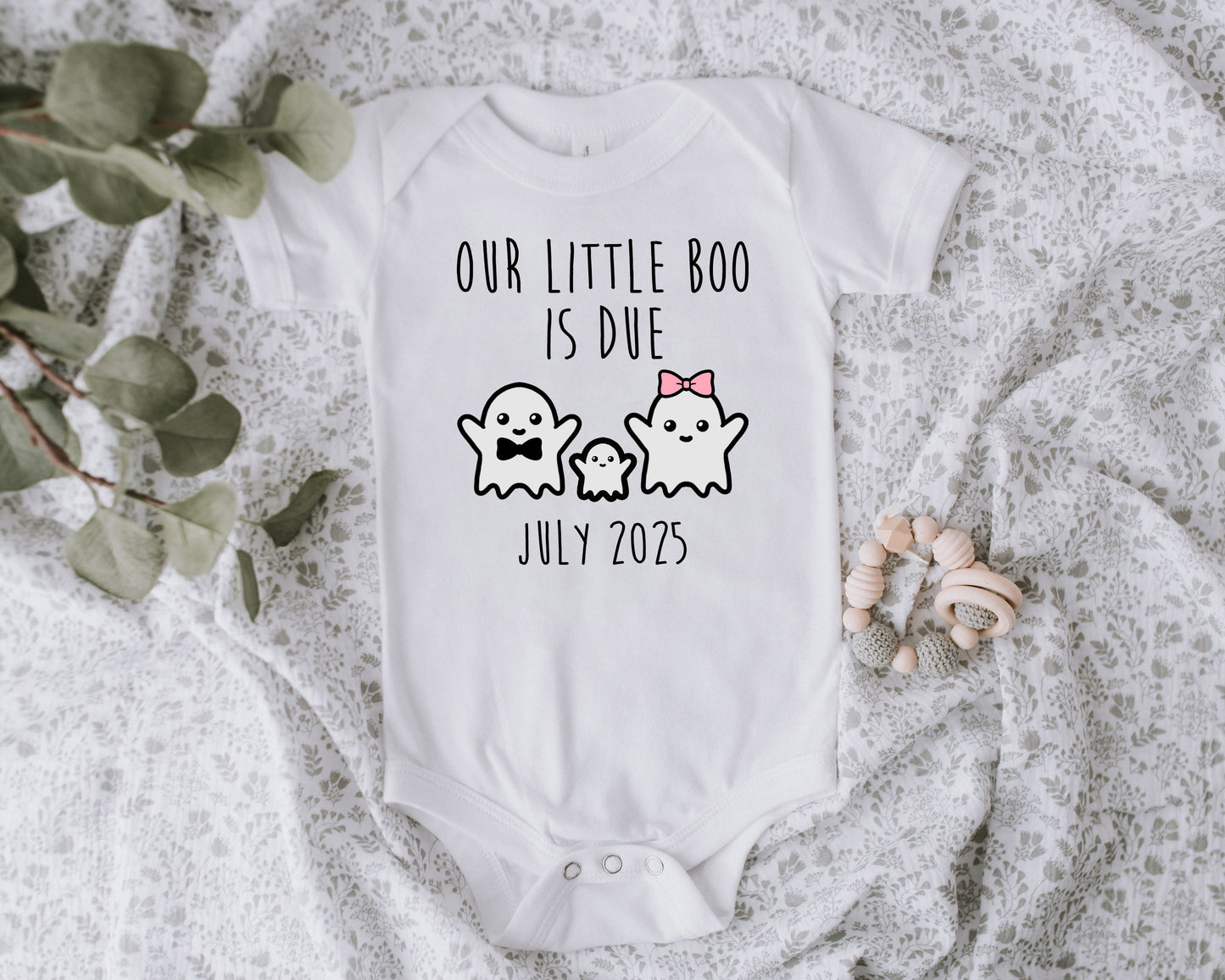 Our Little Boo is Due Onesie