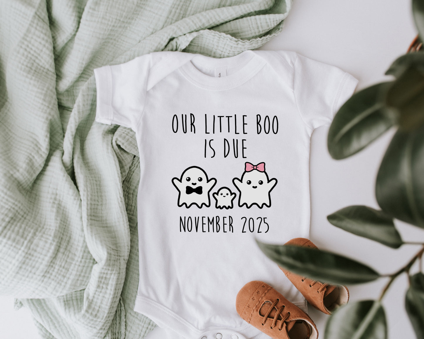 Our Little Boo is Due Onesie