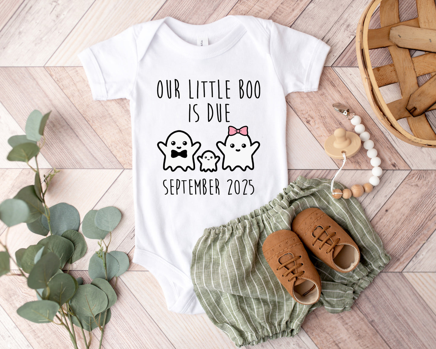 Our Little Boo is Due Onesie