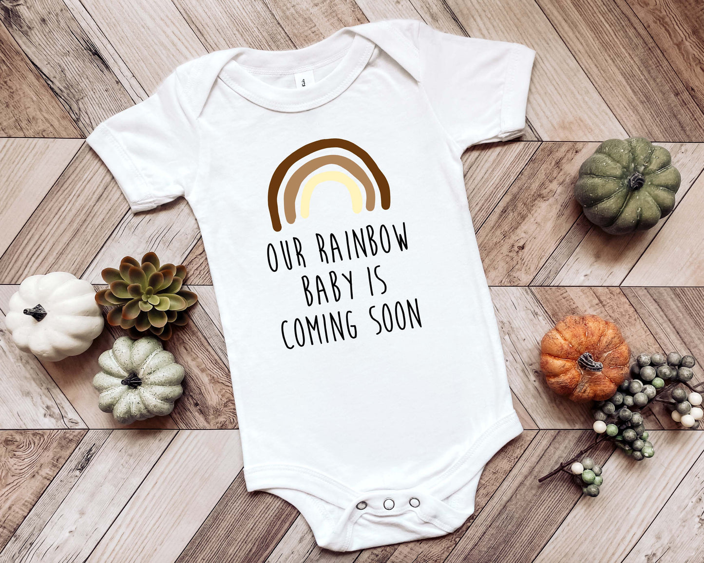 Our Rainbow Baby is Coming Soon Onesie