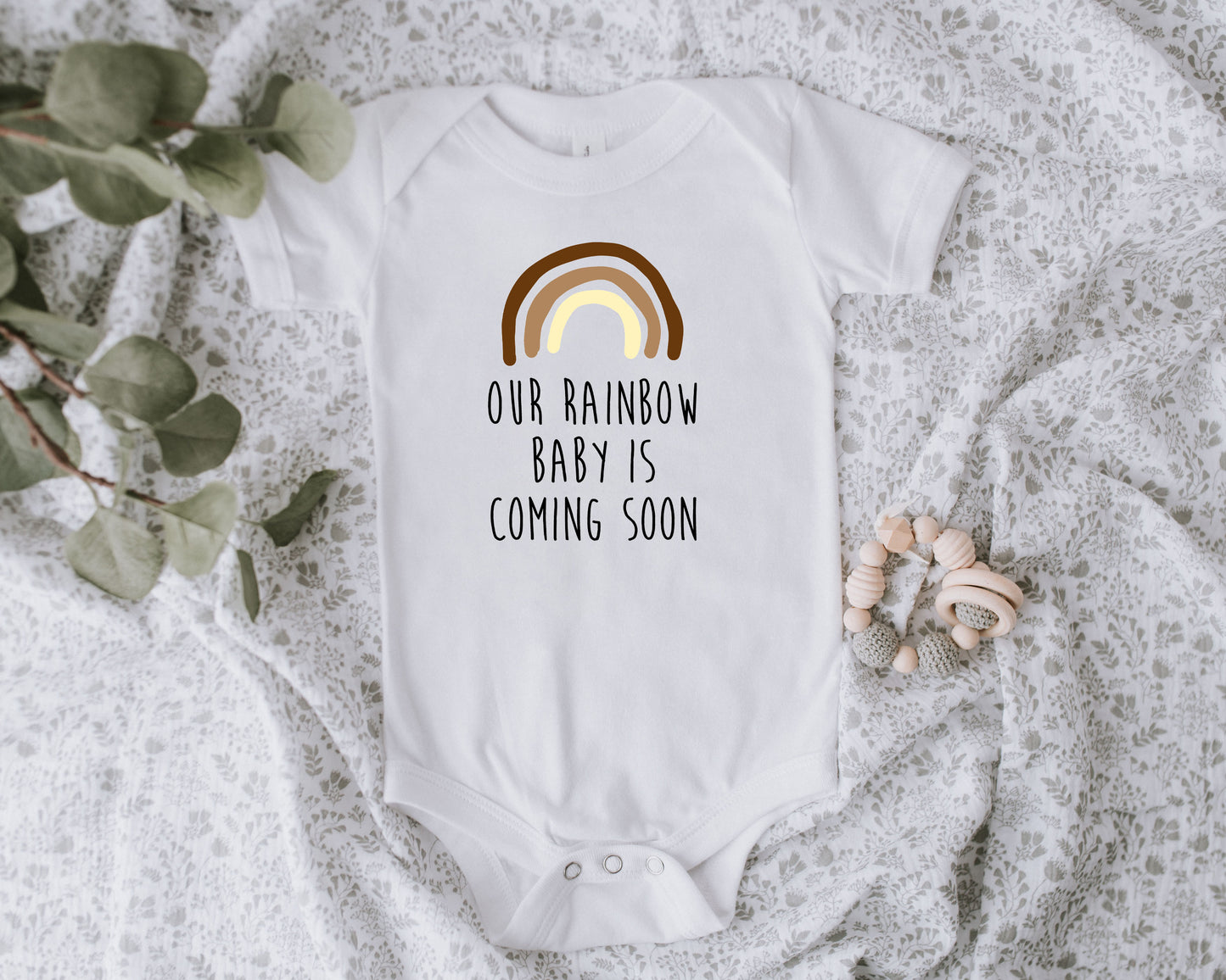 Our Rainbow Baby is Coming Soon Onesie