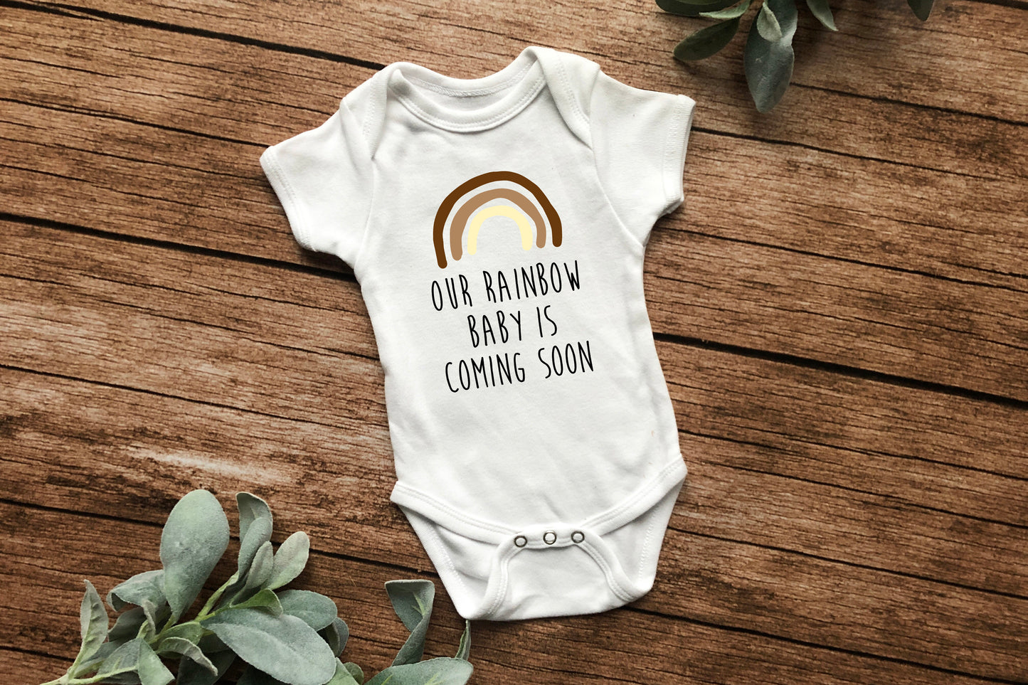 Our Rainbow Baby is Coming Soon Onesie