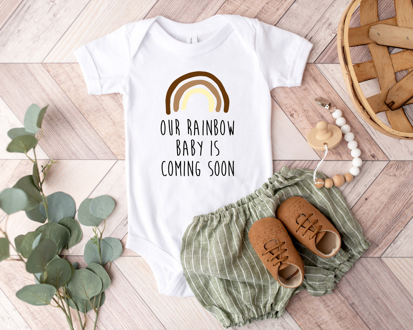 Our Rainbow Baby is Coming Soon Onesie