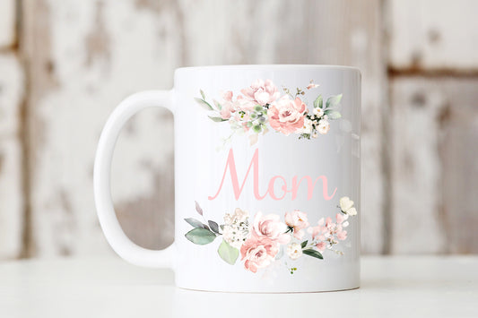 Pink Floral Title Mug