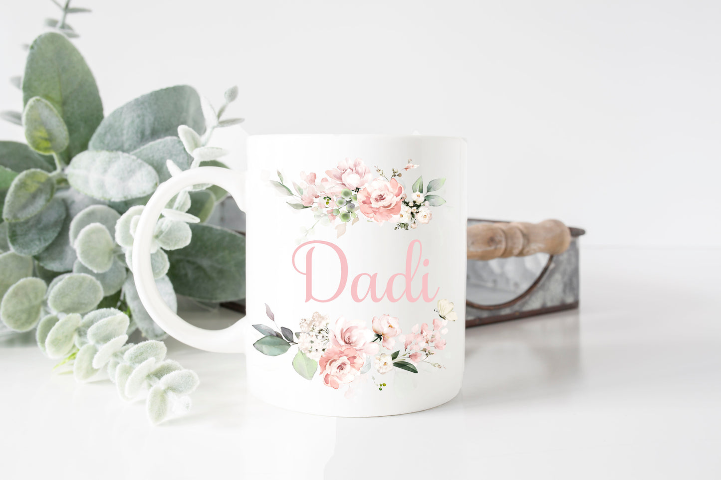 Pink Floral Title Mug