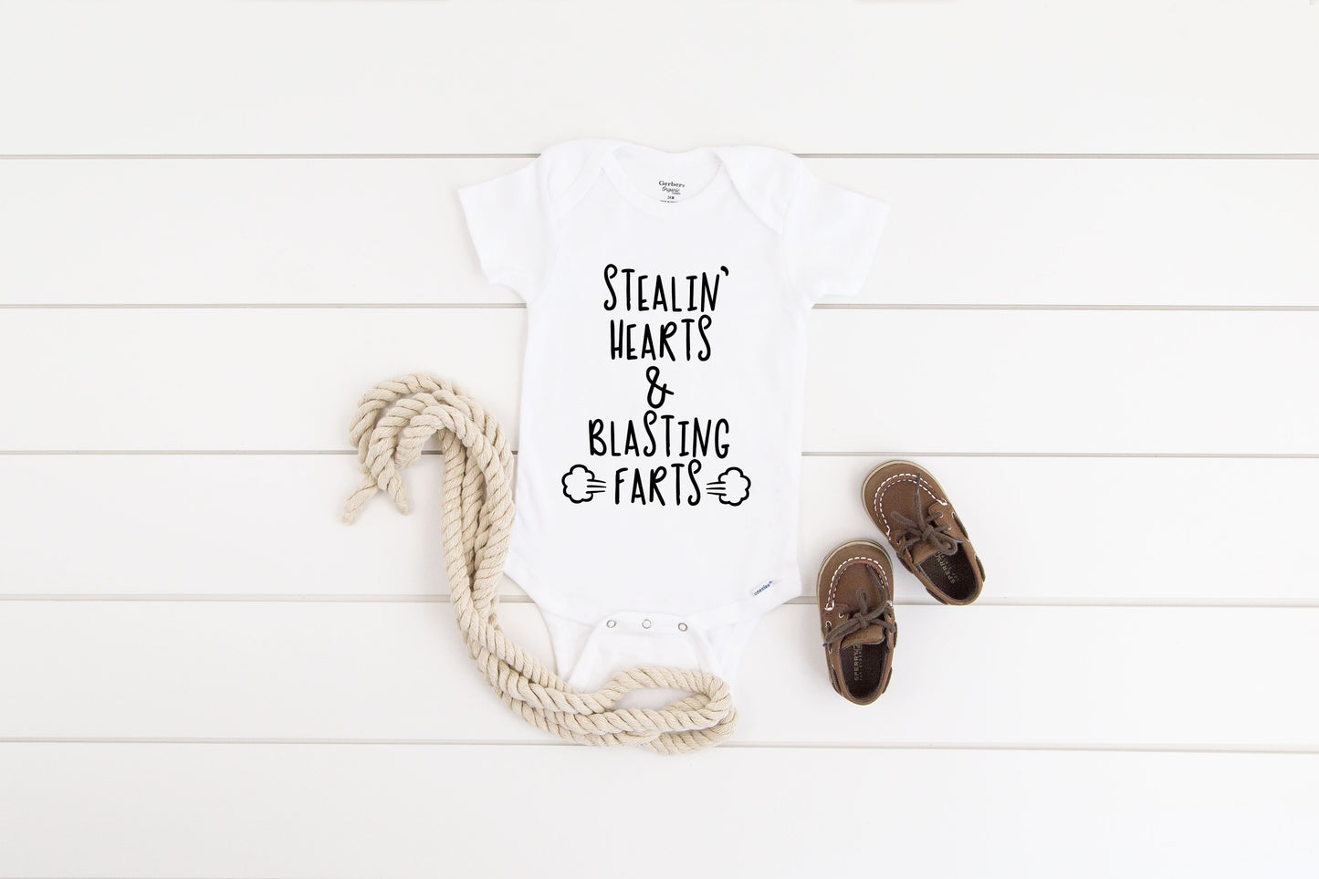 Stealin' Hearts & Blasting Farts Onesie/Shirt