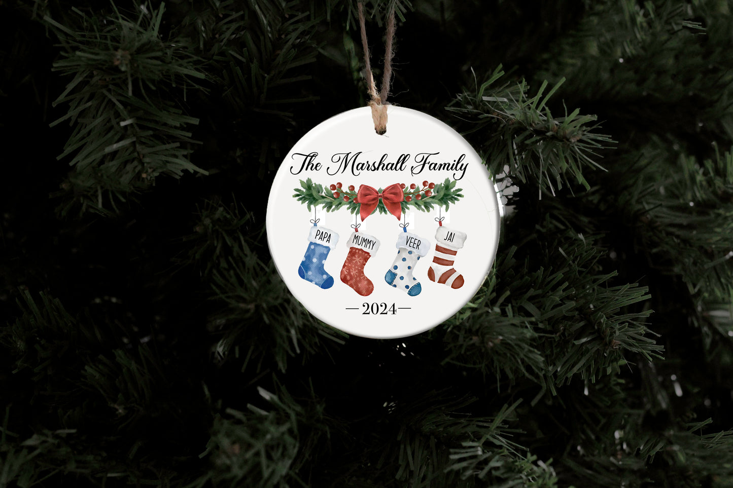 Family Stocking Ornament