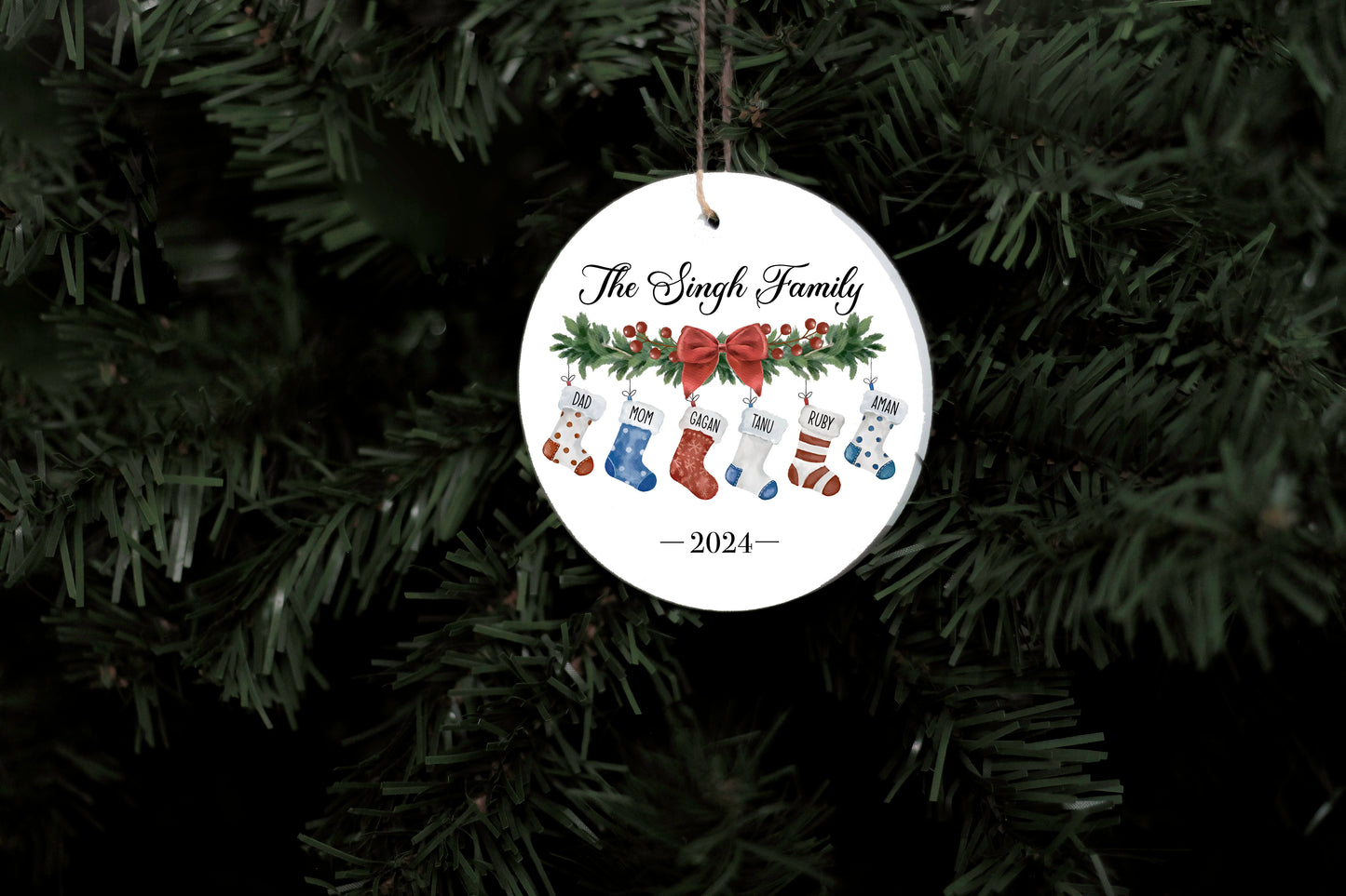 Family Stocking Ornament