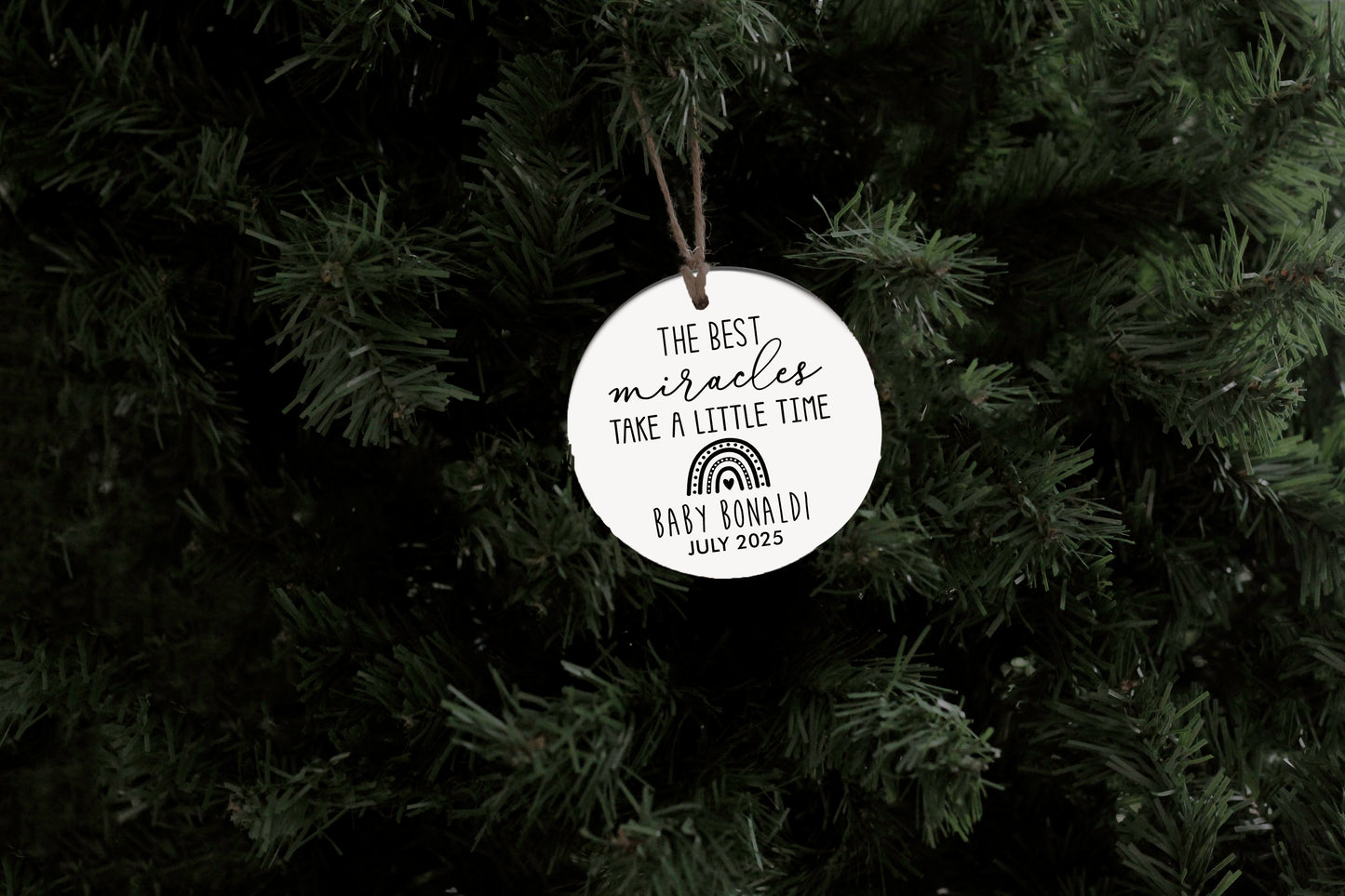 Miracle Baby Announcement Ornament