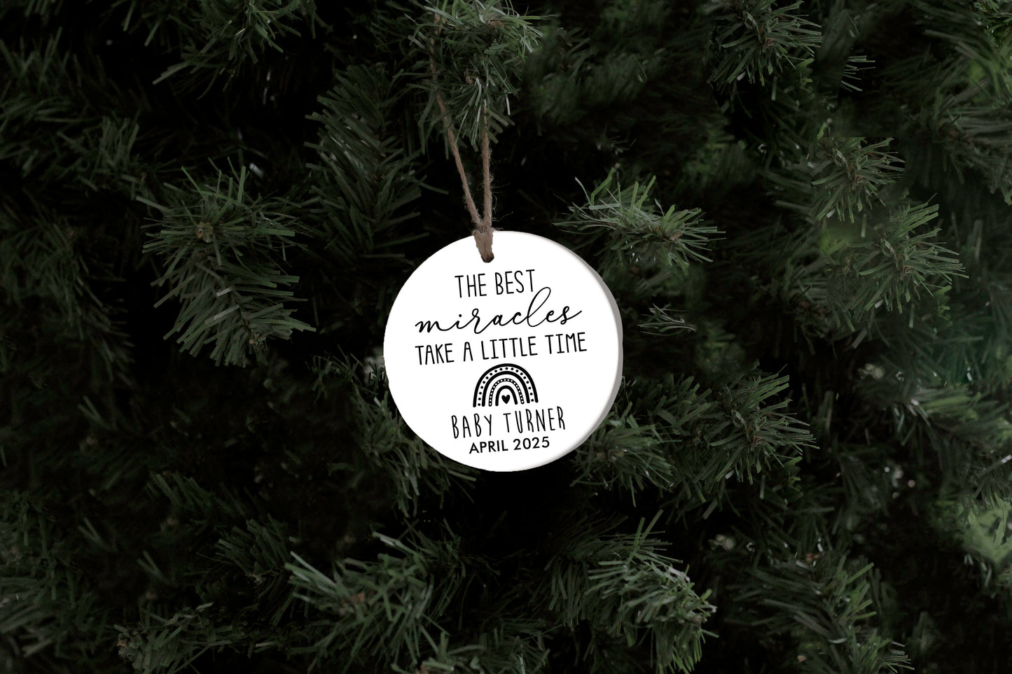 Miracle Baby Announcement Ornament