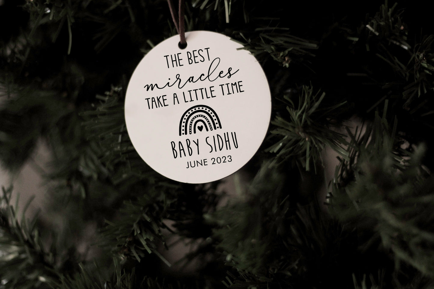 Miracle Baby Announcement Ornament