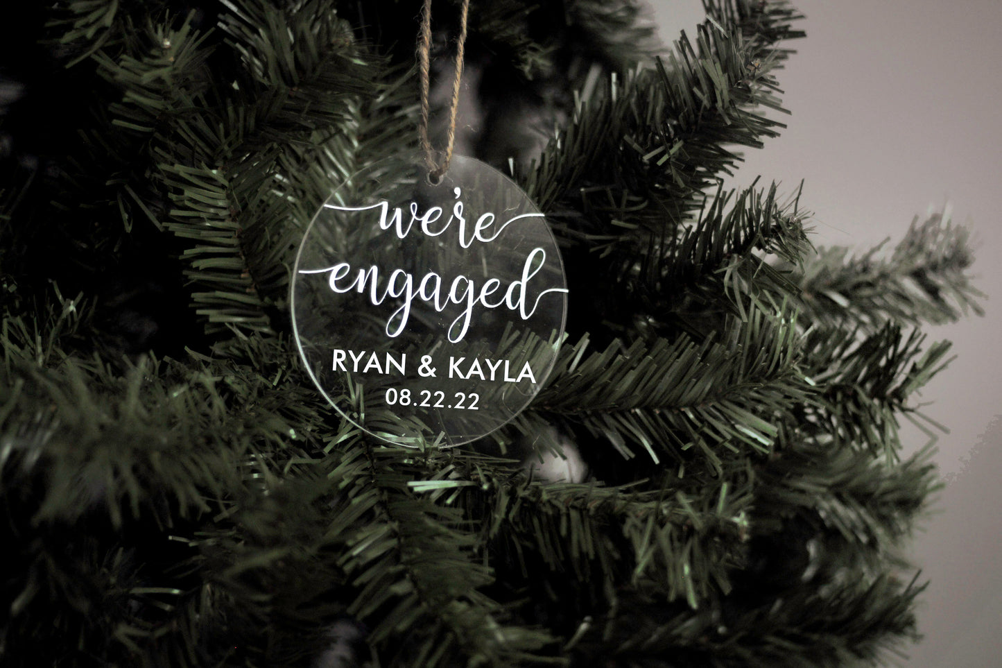 We're Engaged Acrylic Ornament