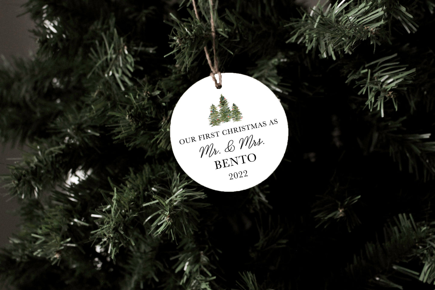 Our First Christmas as Mr and Mrs (Tree) Ornament