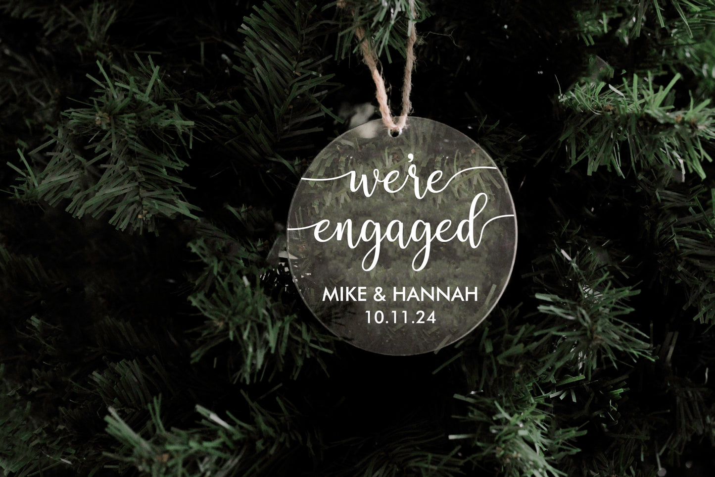 We're Engaged Acrylic Ornament