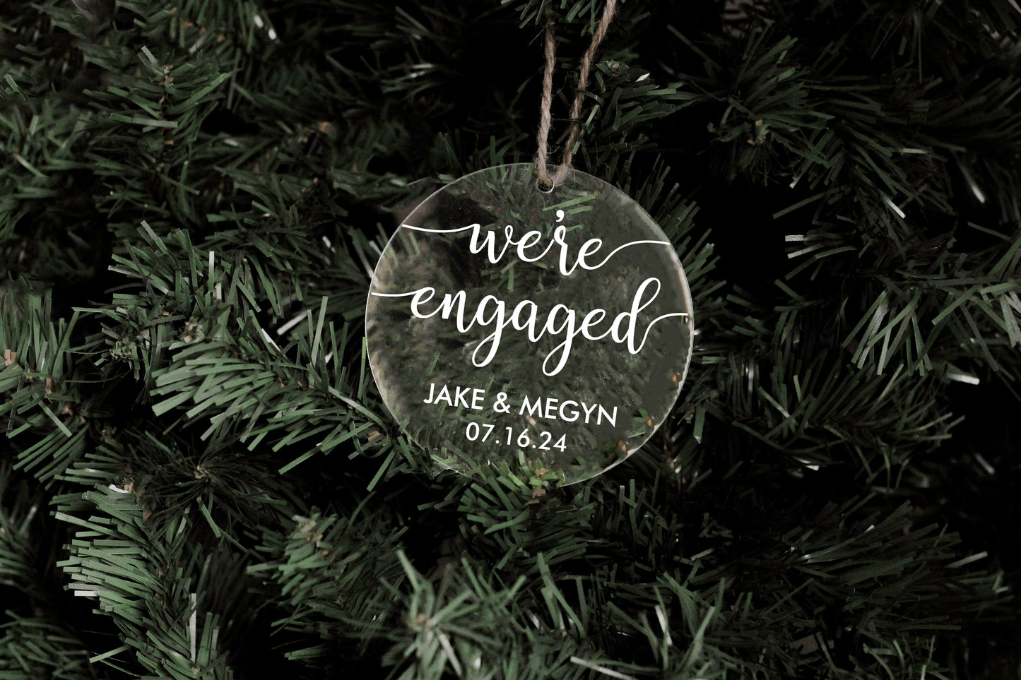 We're Engaged Acrylic Ornament