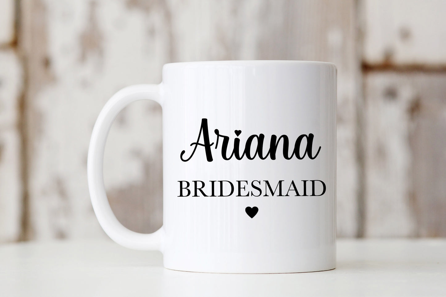 Bridesmaid with Heart Mug