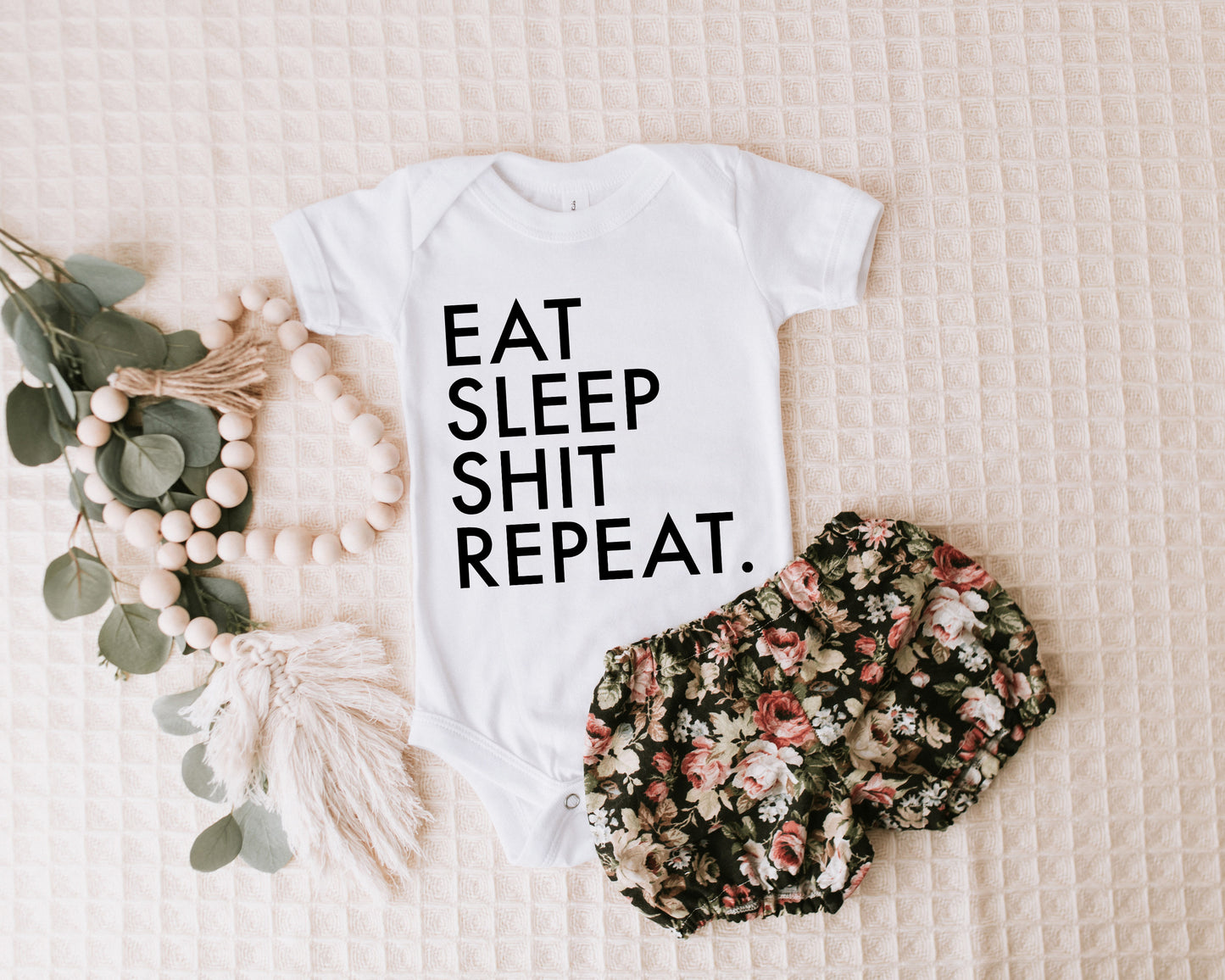 Eat Sleep Shit Repeat Onesie