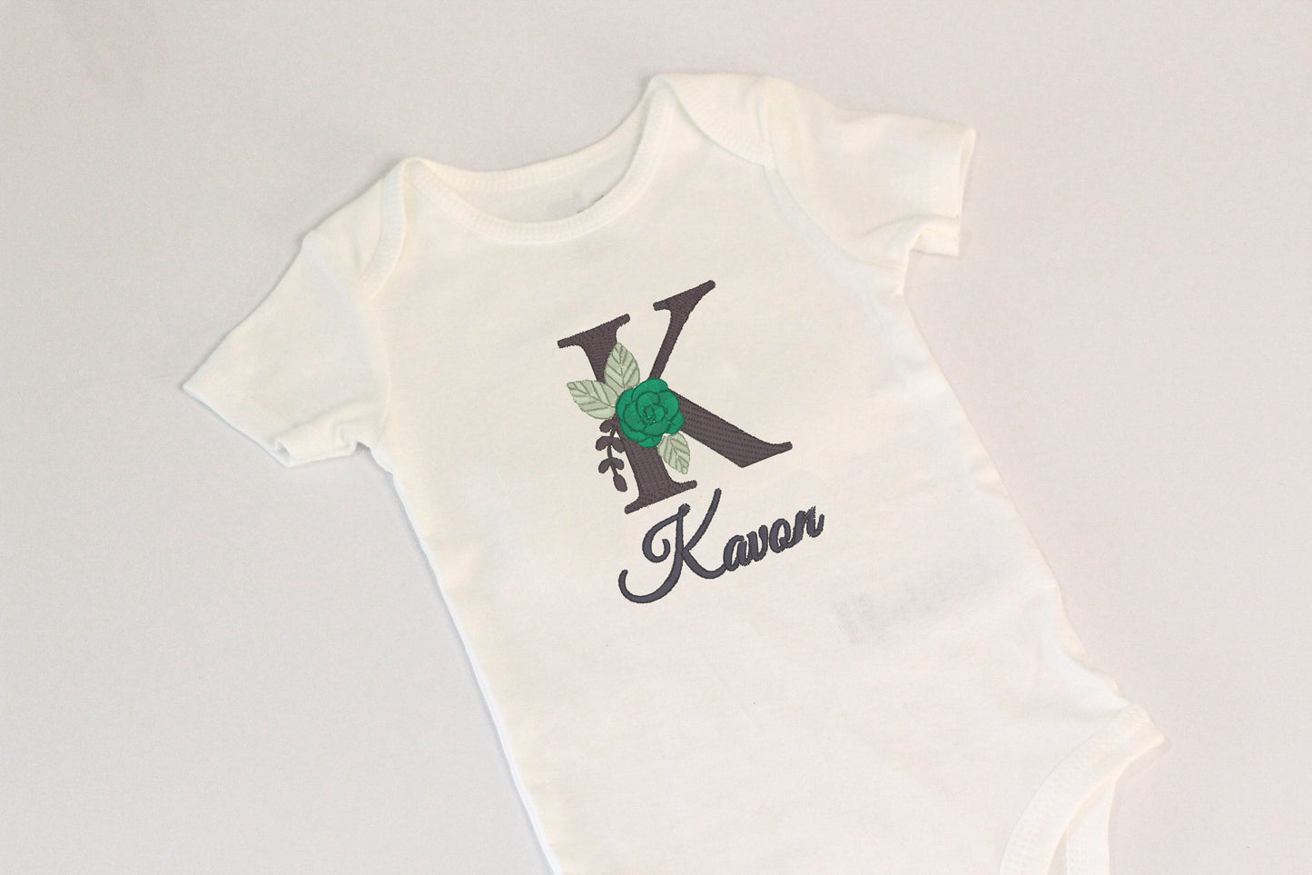 Monogram Embroidered Onesie/Toddler Shirt