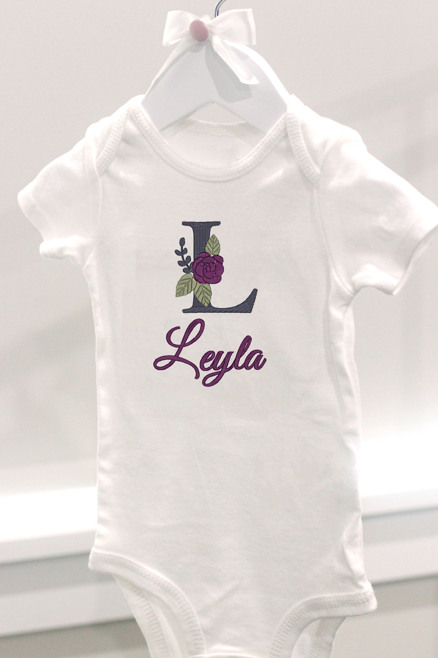 Monogram Embroidered Onesie/Toddler Shirt