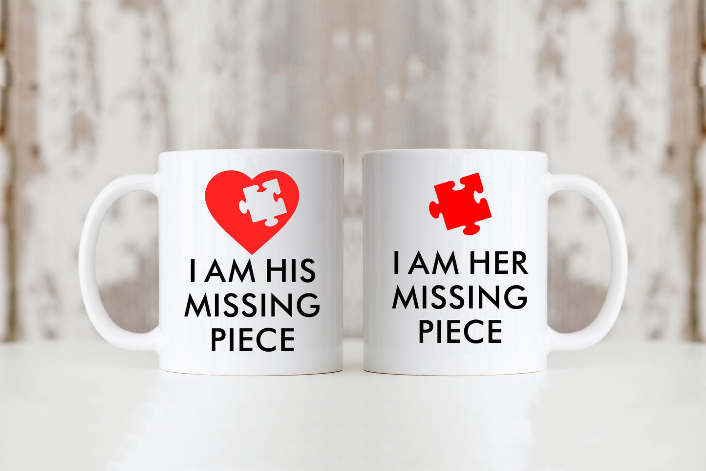 I am His/Her Missing Piece Mug Set