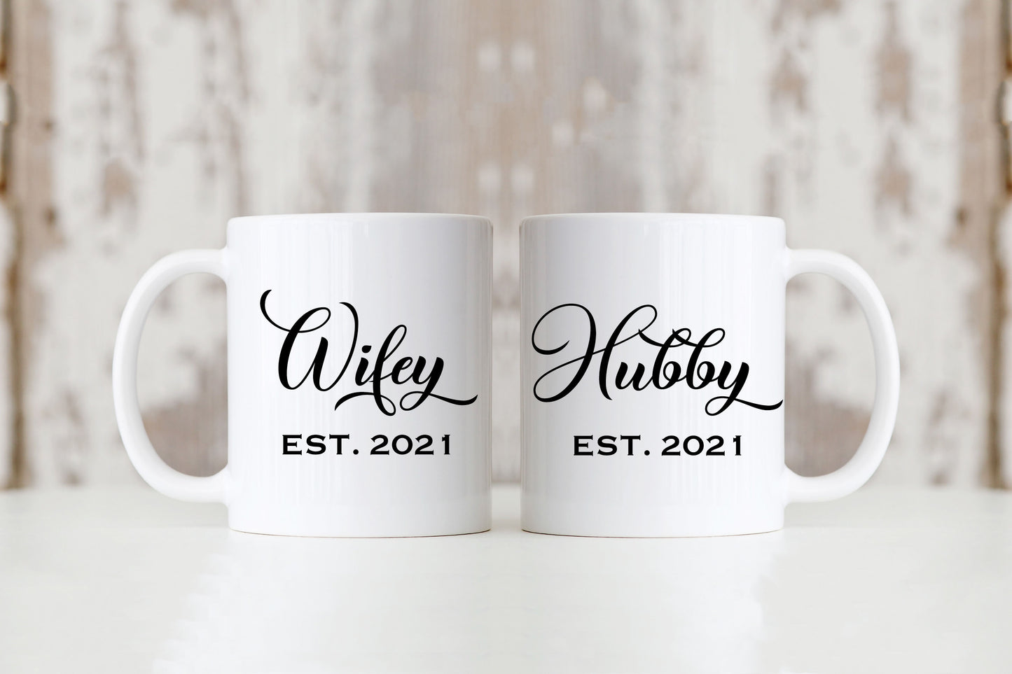 Hubby and Wifey Mug Set