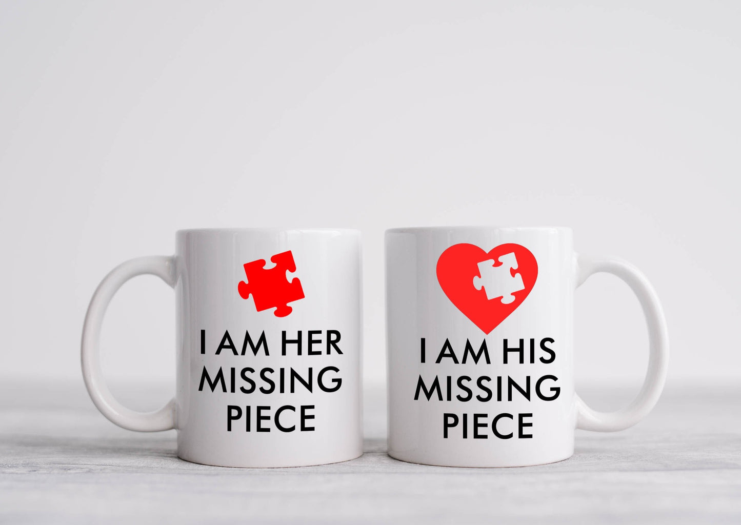 I am His/Her Missing Piece Mug Set